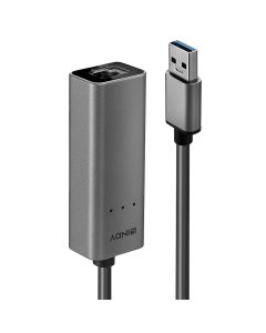 Lindy 43313 tussenstuk voor kabels USB-A RJ-45 Zilver
