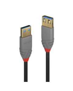 Lindy 36761 USB-kabel USB 3.2 Gen 1 (3.1 Gen 1) 1 m USB A 5 Gbit/s Zwart