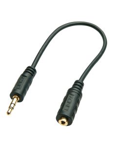 Lindy 35699 audio kabel 20 m 3.5mm 2.5mm Zwart