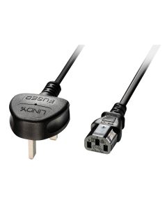 Lindy 30433 electriciteitssnoer Zwart 2 m BS 1363 C13 stekker