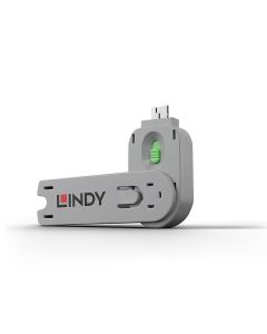 Lindy 40621 poortblokker Poortblokkeersleutel USB Type-A Groen Acrylonitrielbutadieenstyreen (ABS) 1 stuk(s)