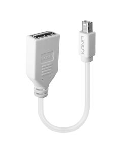 Lindy 41021 DisplayPort kabel 0,15 m Mini DisplayPort Wit