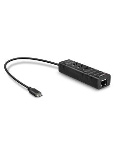 Lindy 43249 interface hub USB 3.2 Gen 1 (3.1 Gen 1) Type-C 5000 Mbit/s Zwart