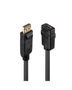Lindy 41005 video kabel adapter 0,15 m DisplayPort HDMI Zwart