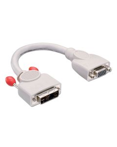 Lindy 41222 video kabel adapter 0,2 m DVI-A VGA (D-Sub) Grijs