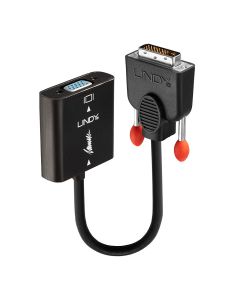 Lindy 38189 video kabel adapter 0,1 m DVI-D VGA (D-Sub) Zwart