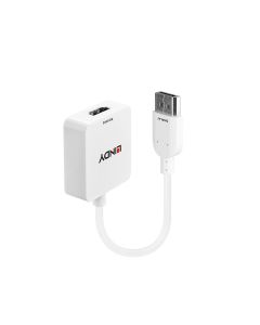 Lindy 38146 video kabel adapter HDMI Type A (Standaard) DisplayPort Wit