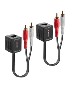 Lindy 70460 audio/video extender AV-zender Zwart, Rood, Wit