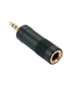 Lindy 35621 tussenstuk voor kabels 3.5mm 6.3mm Zwart