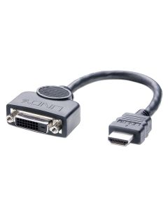 Lindy 41227 video kabel adapter 0,2 m DVI-D HDMI Zwart