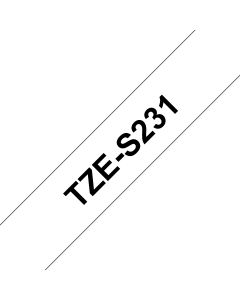 Brother TZE-S231 labelprinter-tape Zwart op wit TZ