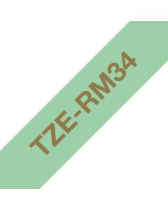 Brother TZE-RM34 labelprinter-tape Goud op muntkleur