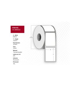 Capture CA-3006322 printeretiket Wit