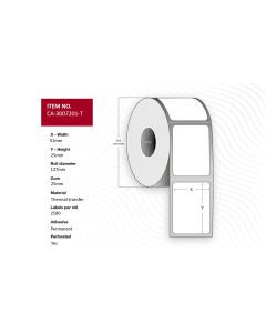 Capture CA-3007201-T printeretiket Wit