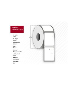 Capture CA-880007-025D printeretiket Wit