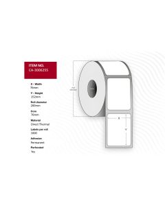 Capture CA-3006255 printeretiket Wit