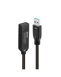 Lindy 43376 USB-kabel USB 3.2 Gen 1 (3.1 Gen 1) 10 m USB A USB C 5 Gbit/s Zwart