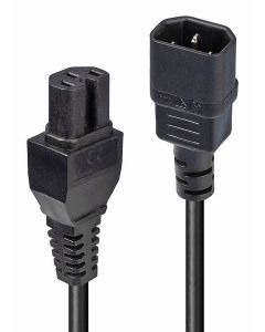 Lindy 30314 electriciteitssnoer Zwart 2 m C14 stekker C15 stekker