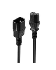 Lindy 30321 electriciteitssnoer Zwart 1 m C14 stekker C13 stekker