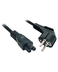 Lindy 3m, CEE 7/7 - IEC 320 C5 Zwart CEE7/7 C5 stekker