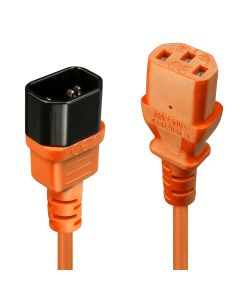 Lindy 30473 electriciteitssnoer Zwart, Oranje 0,5 m C14 stekker C13 stekker