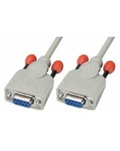 Lindy 3m Null modem cable seriële kabel Wit DB-9