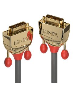 Lindy 36217 DVI kabel 20 m DVI-D Goud, Grijs