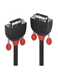 Lindy 36251 DVI kabel 1 m DVI-D Zwart, Rood