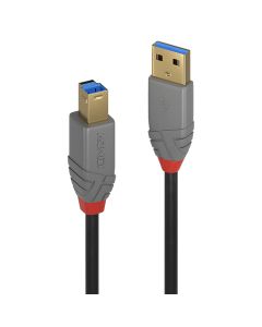 Lindy 36740 USB-kabel USB 3.2 Gen 1 (3.1 Gen 1) 0,5 m USB A USB B 5 Gbit/s Zwart
