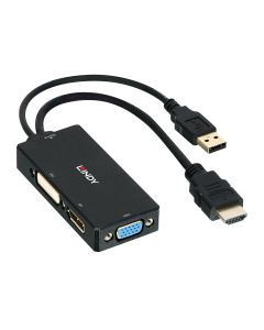 Lindy 38182 video kabel adapter 0,15 m Zwart