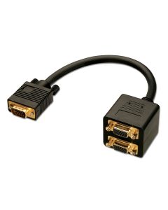 Lindy 41214 VGA kabel 0,18 m VGA (D-Sub) Zwart