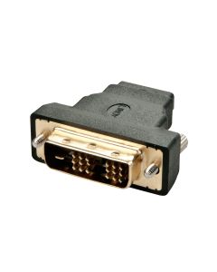 Lindy 41228 tussenstuk voor kabels HDMI-A FM DVI-D M Zwart