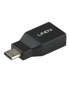 Lindy 41899 tussenstuk voor kabels USB 3.1-C USB 3.1-A Zwart