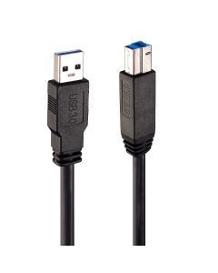 Lindy 43098 USB-kabel USB 3.2 Gen 1 (3.1 Gen 1) 10 m USB A USB B 5 Gbit/s Zwart