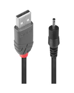 Lindy 70265 electriciteitssnoer Zwart 1,5 m USB A EIAJ-01 (2.5 mm, 0.7 mm)