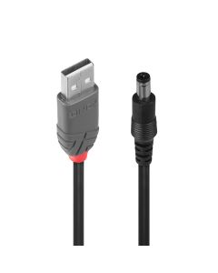 Lindy 70268 USB-kabel USB 2.0 1,5 m USB A DC Zwart