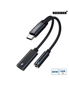 Microconnect MC-USBC-AUDIOCF video kabel adapter 0,13 m USB Type-C Zwart