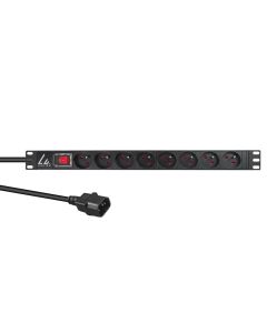 Lanview LVR-2MSCH-SW-C13-8 energiedistributie 8 AC-uitgang(en) 1U Zwart