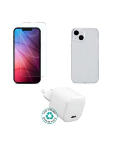 eSTUFF ES-KIT-IPH14 oplader voor mobiele apparatuur Mobiele telefoon Transparant, Wit AC Binnen