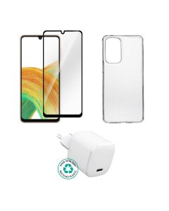 eSTUFF ES-KIT-SAMGALA335G oplader voor mobiele apparatuur Mobiele telefoon Transparant, Wit AC Binnen