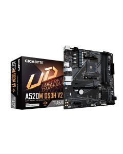 GIGABYTE A520M DS3H V2 moederbord Socket AM4 micro ATX