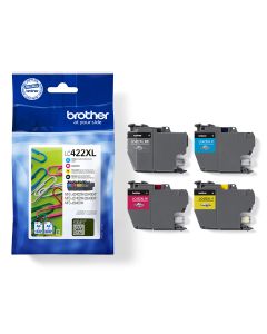 Brother LC422XLVAL inktcartridge 4 stuk(s) Origineel Zwart, Cyaan, Magenta, Geel
