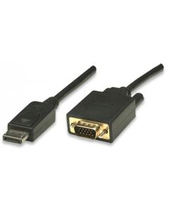 Techly ICOC-DSP-V-018 video kabel adapter 1,8 m VGA (D-Sub) DisplayPort Zwart