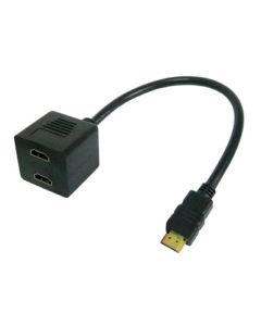 Techly ICOC-HDMI-F-002 HDMI kabel 0,3 m HDMI Type A (Standaard) 2 x HDMI Type A (Standard) Zwart