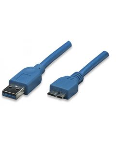 Techly ICOC-MUSB3-A-020 USB-kabel USB 3.2 Gen 1 (3.1 Gen 1) 1,5 m USB A Micro-USB B 5 Gbit/s Blauw