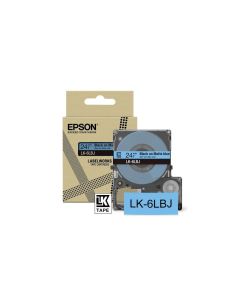 Epson Matte Tape – Blue/Black 24mm(8m) – LK-6LBJ