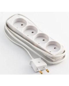 Microconnect GRUELU4H015 power uitbreiding 1,5 m 4 AC-uitgang(en) Binnen Wit