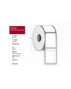 Capture SHIPLABEL76X102-C25 printeretiket Wit