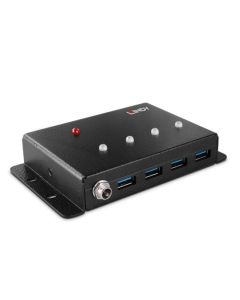 Lindy 43374 interface hub USB 3.2 Gen 1 (3.1 Gen 1) Type-B 5000 Mbit/s Zwart