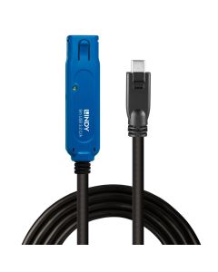 Lindy 43381 USB-kabel USB 3.2 Gen 1 (3.1 Gen 1) 8 m USB C USB A 5 Gbit/s Zwart, Blauw